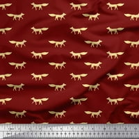 Soimoi Japan Crepe Satin Fabric za životinjsku ispis tkaninu uz dvorište široko