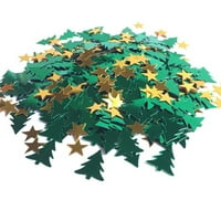 Božićno drvce i zvjezdica u obliku sretnog božićnog stola Confetti