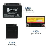 YTX4L-BS 12V 3Ah zamjenska baterija kompatibilna sa Honda NCH Metropolitan 13- - Pack