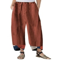 Pfysire Womens harem hlače Baggy Wide Leg Lounge pantalone plus veličina crvena 2xl