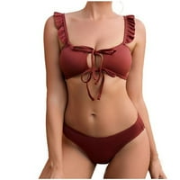 Mikilon Womens kupaći kostim u prodaji Ženski seksi Split bikini dvodijelni puni u boji kupaći kostim