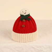 Kid Winter Hat, pletenje toplo zaštita Slatka plišana lopta Velvet Crtani snjegović mekani dječak djevojka rođendan poklon