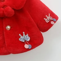 Ušteda za spašavanje Holidays Dečiji zimski kaputi za dečke za dečke pune boje plišana jagoda drži topla