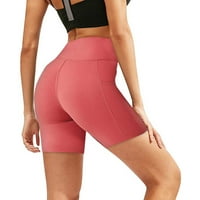 Yoga Hlače Sredstva za žene Visoke struk joga kratke hlače sa bočnim džepovima koji rade teretane biciklističke