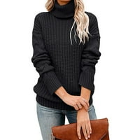 Zzwxwb džemperi za žene elegantne žene casual o-vrat turtleneck pulover dugih rukava s dugim rukavima