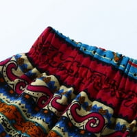 Casual pantalone za žene Print pantalone pojasne struku Ležerne prilike za lamu elastične široke torbe