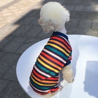 Jiaroswwei štene odjeća okrugla vrat prugasta ležerna haljina pasa kombinezona za pse PET PAJAMAS za