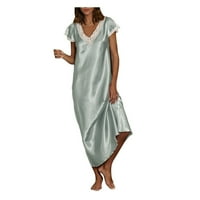 Snoarin Plus Veličine Haljine za žene kratki rukav V Domaća odjeća pidžama duga haljina na spavaćice