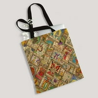 Mystic i Vintage Astrology platnena torba za višestruku tote namirnica Trgovinske torbe torba