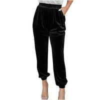 Aueoeo casual pantalone za žene modne ženske pantalone pune hlače povremene ravne hlače od solidne boje