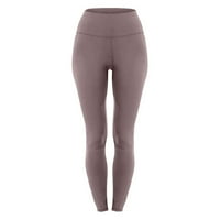DTIDTPE joga pantalone, ženska visoka struka čvrste boje uskim fitnes joga hlače, skrivene joge hlače, tajice za žene, ružičaste