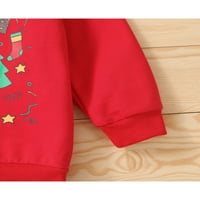 Thefound toddler baby girl dječak božićna dukserica dugih rukava Santa crtani pad labavih vrhova topla