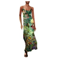 Ženska plus veličina dnevna casual bez rukava bez rukava u recturnu haljinu ljeto Vintage Boho Flowy
