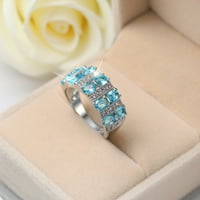 Xinqinghao srebrna ženska modni trend pojedinačni puni dijamant cirkonski prsten dame dame nakit dijamantski