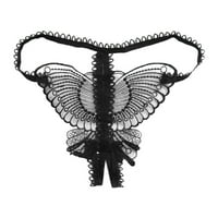 Royallove Butterfly čipka Micro Women Open Thengs G Strings Prozirno donje rublje