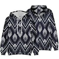 Ženski bluze labava odjeća jesen i zimski kapuljač s dugim rukavima zimska modna dukserica XL Crna