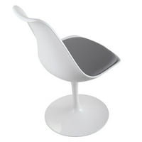 Fhhunhe stolice za trpezarije za kuhinju, elegantnu barsku stolicu, blagovaonicu, bijeli + sivi