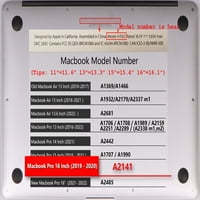 Kaishek plastični poklopac tvrdog školjka - rel. MacBook PRO S XDR displej i ID dodir Model: šarena B 0484