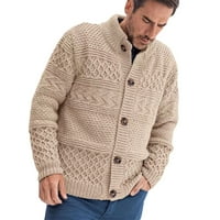 KPOPLK Cardigan za muškarce Jesen Cardigan tanko džemper MENS CARDIGAN Džemper dugme gore Classic FIT A, XL