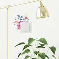Switch Decal 3D postrojenja i cvijeće Zidne naljepnice Svjetlo Zakratko Dekor prekidač Zaštitna poklopac