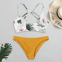 Wozhidaose kupaći kostim za žene kupaći kostim žena cvjetni slučajni print set Push-up kupaći kostim
