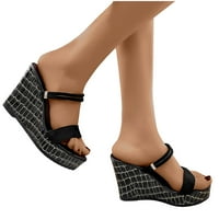 Snoarin klina sandale za žene debele cipele sa potplatom DEPENI SOLE Comfort Papuče visoke pete Spužva