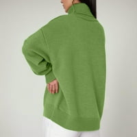 Felwors Dukseri za žene Modni casual dugih rukava Visoki vrat pleteni džemper od laganog pulover pulover