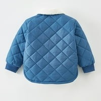 Godderr Toddler Kids Boys Fleece jaknu Pamučni kaput zimski dugi rukav gumb debela odjeća za djecu Topla jakna za 1-5y