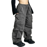 JXZOM ležerne dukseve predimenzionirane XXXL ženske gaće elastične struke labave pantalone sa džepovima