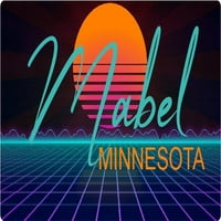 Mabel Minnesota Vinil Decal Stiker Retro Neon Dizajn