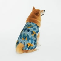 Jesenja apstraktna ispis uzorka za pse, prozračna topla pamučna kućna odjeća 3x-velika