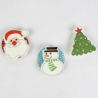 Božićna stabla čarapa Santa Claus Clip Viseće fotografije ulov crtanih filmova Drveni mini Xmas Themed