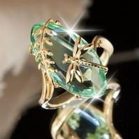 Heiheiup moda Jednostavni zlatni biserni dijamantni cirkonski dame prsten zglobni prsten nakit slatki