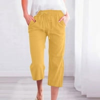 Cleance Plus veličine Hlače Juniori Žene Ležerne prilike pune boje elastične labave juniorske hlače