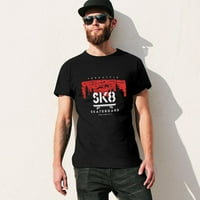 Skejteboard u New Yorku, Brooklyn. Sport Muška grafička majica Vintage kratki rukav Sport Tee Black