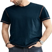 Avamo Muškarci Ljetni vrhovi Crew Crt Majica Contrast Trim T majice Muška prozračna pulover Sport Bluza