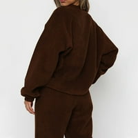 Fleece obložene gamaše za žene debele tople zimske termalne baršunaste tajice casual cosy pune dužine