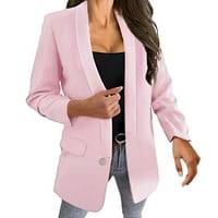 DTIDTPE Blazer jakne za žene, ležerna mala težina tanka jakna Tanak kaput blezer ured poslovnih kaputa