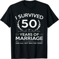 50. godišnjica vjenčanja Pokloni parovi supruga supruga godinama majicaGrafika casual posade izrez košulje