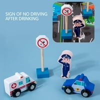 Obrazovni prometni znakovi Zgradne igre Ulica potpisuje dječje drvene edukativne igračke edukativne