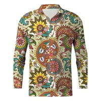 Muške košulje dugih rukava proljeće jesen casual labavo grafičko tiskane majice modna ljetna top bluza