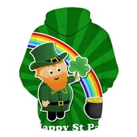 Muška povremena majica St. Patrickov dan Print Tops Irski Shamrock Gnomes Grafičke majice tunika St.