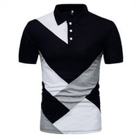 Pfysire muške casual basic pique polo majica kratki rukav Golf Henley Tops Grey 3xl