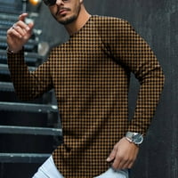 Ayolanni Muška modna ležerna pulover okruglog vrata tiskani majica s dugim rukavima