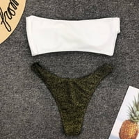 Žene kupaći kostim bikini nepravilno tijelo Split bljesak svjetlosnih kupaćih kostimi