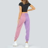 Teretne pantalone za žene Dressy Casual Pocket Duketcargo hlače Ispisano Comfy Visoko stručni workout Lounge Joggers pantalone