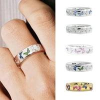 Duhgbne Fashion Butterfly prsten Šareni leptir prekrasni prsten poklon prsten za prsten Dijamantni prsten