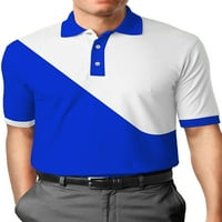 NIUER MEN LJETNI Osnovni kratki rukav Polo Majica Boja blok rever navraćen Tee Tee Klasična fitness