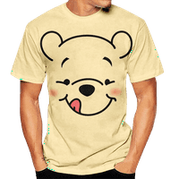 FNNY Boys Majica Winnie The Pooh Štampano opušteno-montiranje Ležerne prilike kratkih rukava Poliesterski posad modna majica za odrasle djecu
