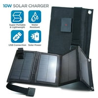 Ultra-prenosivi solarni punjač i moćan 10W, Camo - Lagan, otporan na vodu i vodovod - USB snaga za kompatibilni iPhone XS XS MA XR Plus, iPad, Galaxy S & More